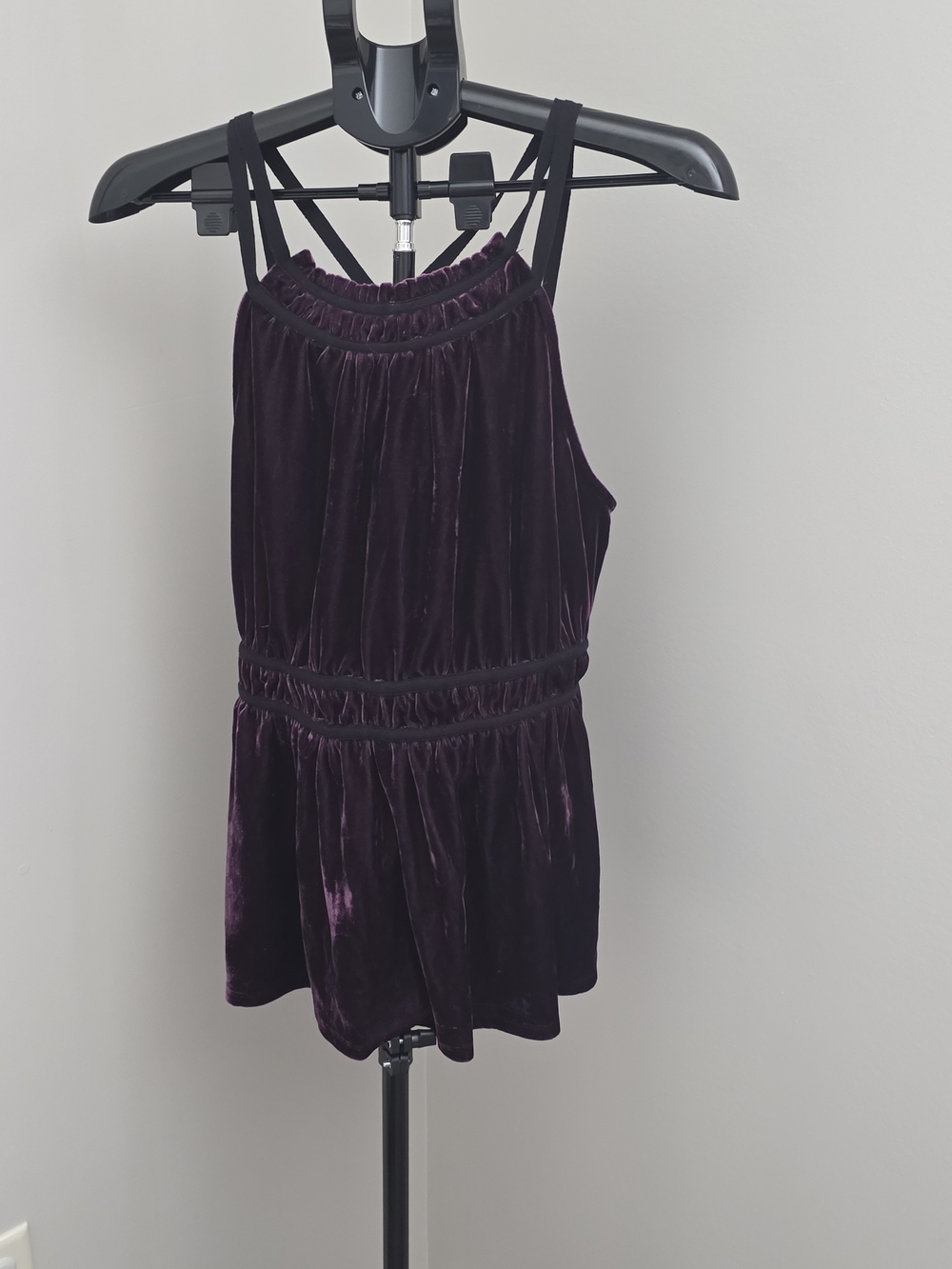 Maurices Velvet Plum Halter Dress